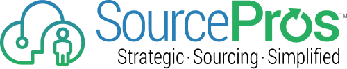 SourcePros logo featuring stylized human profile icons and the tagline “Strategic · Sourcing · Simplified.