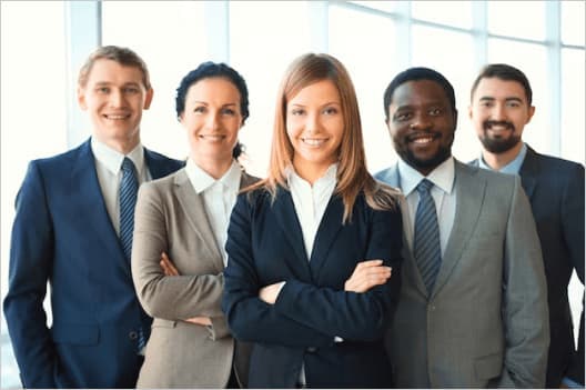 Diverse group of professionals representing an inclusive workforce