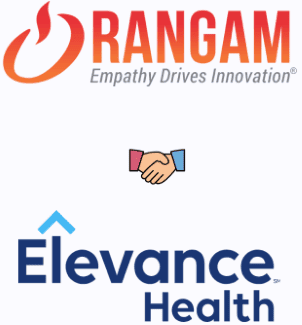 Image with Rangam logo handshake with Elevance Health logo